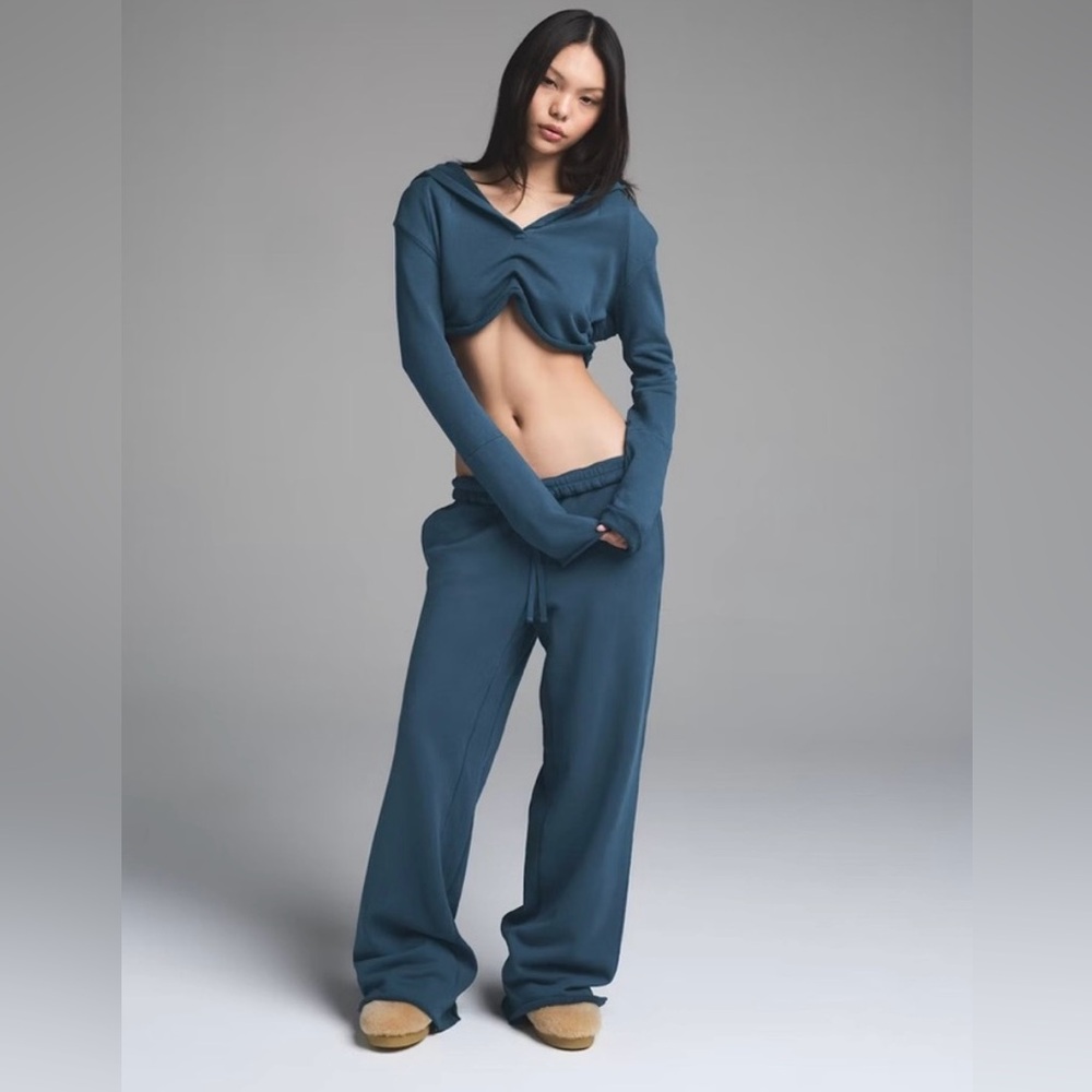 Skims French Terry wide leg pant - small